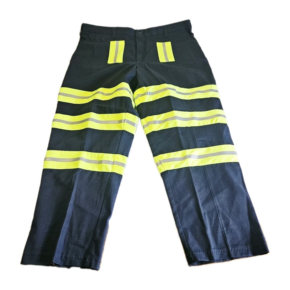 Mens Cintas Reflective Pants Size 42 Straight Blue Yellow
